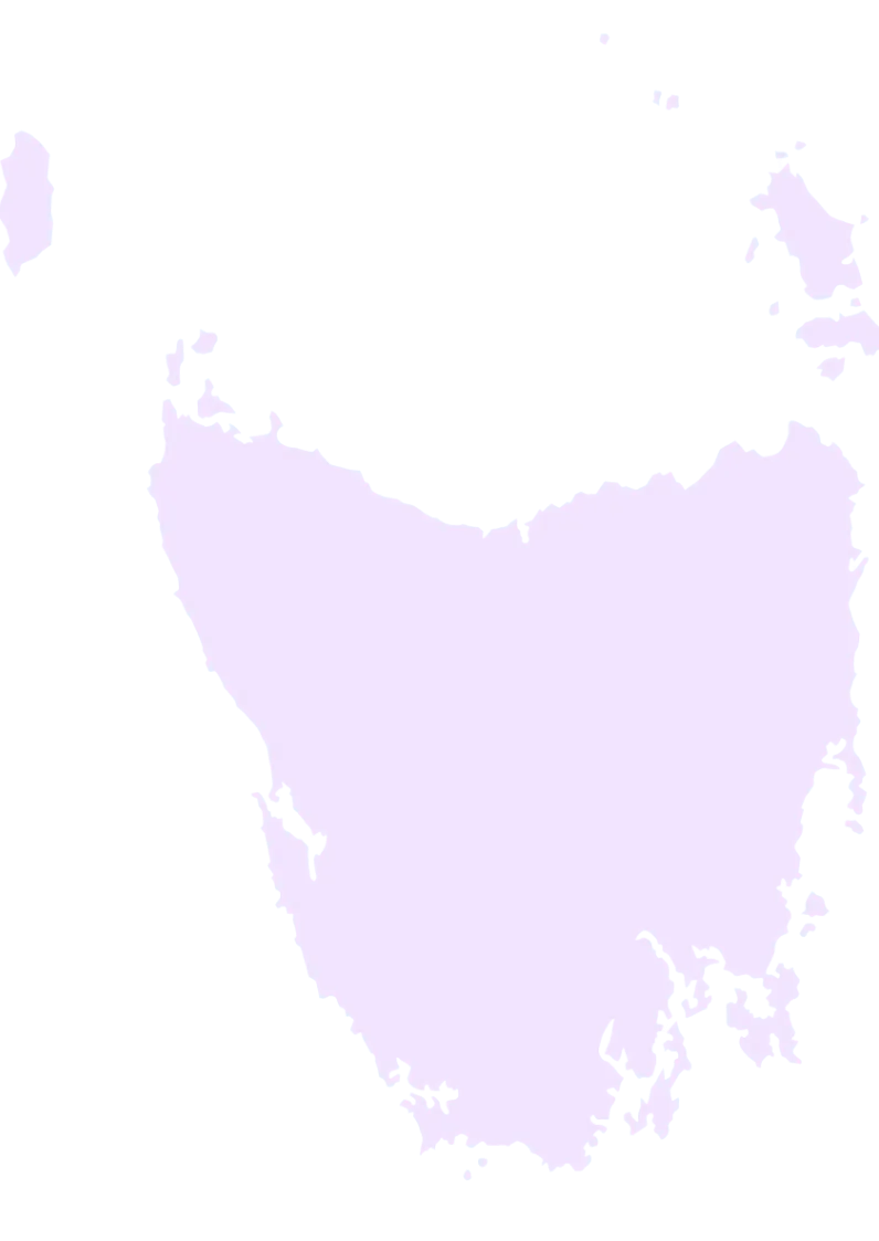 Map of Tasmania, Australia. SEO for law firms in Hobart.